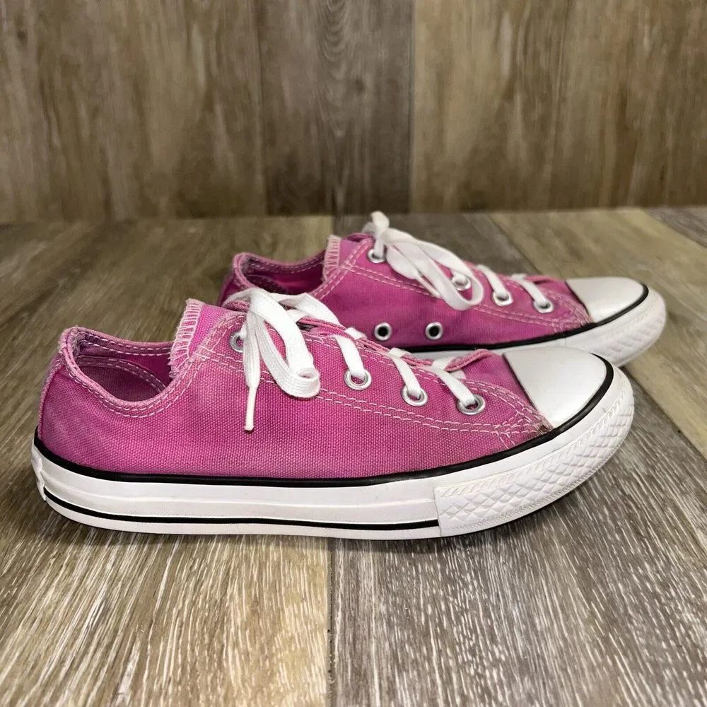 Juniors Youth US Size 1 Converse Double Tongue 652583F Pink Sneaker Shoes